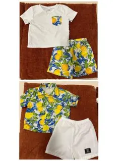 2セット キッズ服 レモン柄 セットアップ 上下のサムネイル