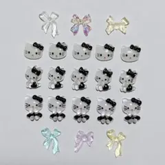 キティ ネイルパーツ セット 15個＋おまけ　3