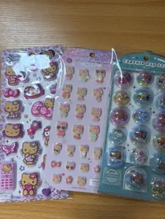 Hello Kitty 日焼けキティ　キャラクターシール 3枚新品　正規品