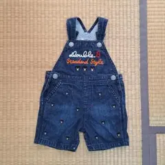 DOUBLE.B ミキハウス デニム オーバーオール ズボン ロンパース 80㎝
