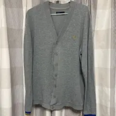 グレー Vネック カーディガン　フレッドペリー