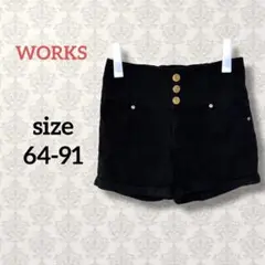 WORKS【64-91】ゴールドボタンハイウェストショートパンツ y2k 平成
