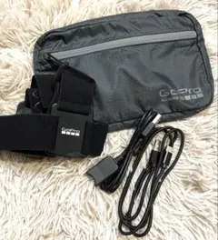 【純正】GoPro ヘッドストラップとキャリングポーチ　付属品ケーブル