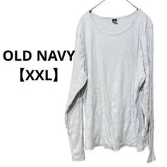 値下げ歓迎✨OLD NAVY 【XXL】 リブ編み 長袖Tシャツ ライトグレー