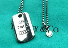 極美品✨ ティファニー ネックレス 1837 プレート ドッグタグ AG925