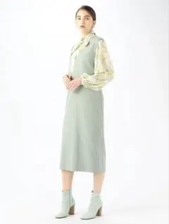 【TOMORROW LAND】Ballsey Vネックジャンパースカート