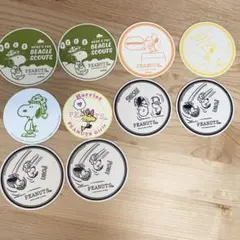 【非売品】PEANUTS CAFE コースター2枚 ステッカー1枚 セット