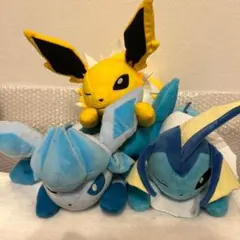 【ぬいぐるみ まとめ売り】Pokémon シャワーズ グレイシア サンダー 新品 Pokémon シャワーズ グレイシア サンダー 新品 ぬいぐるみ まとめ売り