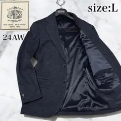 美品 ジェイプレス テーラードジャケット 24AW 現行タグ 2B ネイビー L