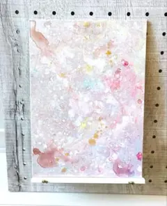 607 抽象画 アクリル画 原画 モダン キャンバスボード F0 幸せガーデン