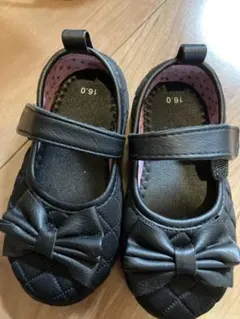 フォーマル　冠婚葬祭　ブラック　シューズ　女の子　16.0cm