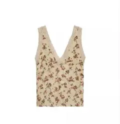ZARA フラワートップス レース キャミソール Sのサムネイル