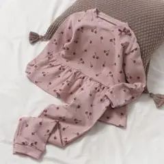 アプレレクール さくらんぼ柄 長袖 パジャマ 100 cm