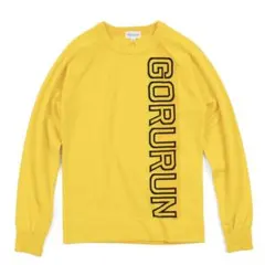 【GORURUN】クルーネックニット / イエローM レディースゴルフウェア