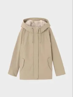 ベージュ フリース裏地 マウンテンパーカー