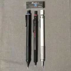 シャーペン3本+消しゴム まとめ売り モノグラフファイン ロットリング500