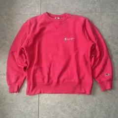 Champion 90s 刺繍タグ USA製 前Vスウェット M ピンク