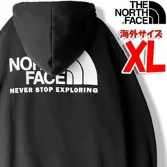 ノースフェイス パーカー メンズ バックプリント 黒 海外XL 日本3L hd