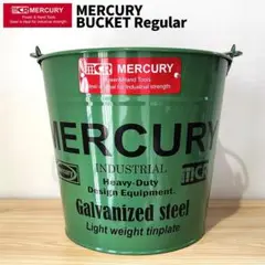 バケツ マーキュリー おしゃれ 収納 アメリカン 雑貨 カーキ ブリキ 鉢植え