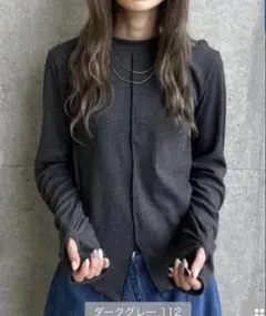 しまむら AYA テレコ長袖前後差プルオーバー 4L