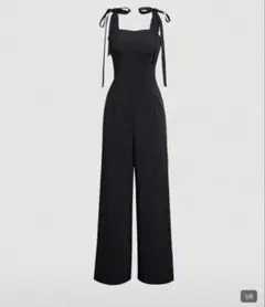 【韓国風】ブラック　サロペット　オールインワン