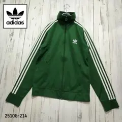 大人気✩アディダス✩ジャージ　ヨーロッパ　メンズM グリーン　刺繍ロゴ
