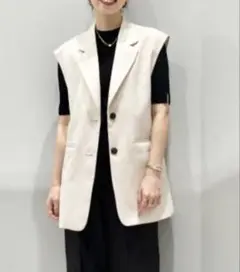 GU ジレ オーバーサイズテーラードベスト