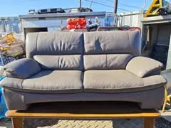 美品値下げ中【引き取り限定】ニトリ3人掛けソファ布張り（サザーラ GY
