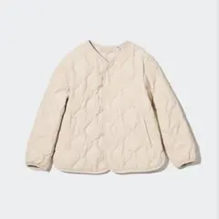 UNIQLO ウォームパデッドウォッシャブルジャケット 120 アイボリー