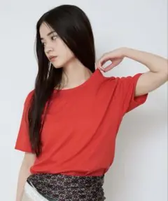 新品タグ付＜H＞コットン ハイゲージ スリットTシャツ - メルカリ