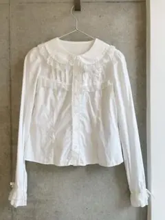 angelic prettyフリル付きホワイトコットンシャツ