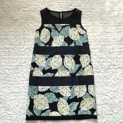 ♡doll up oops♡総レース　レモン柄メッシュワンピース　絹　Ｍ　日本製のサムネイル