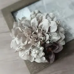 コサージュ★ハンドメイド グレー 卒業式 卒園式 入園式 入学式 結婚式