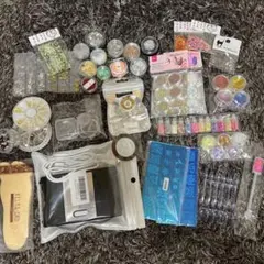ネイルアート用品セット ネイルライト付き　ネイル工房　大容量のサムネイル