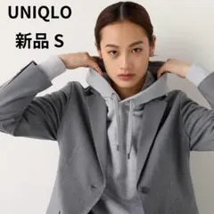 【新品未使用】UNIQLO テーラードジャケット リラックスフィット グレーS