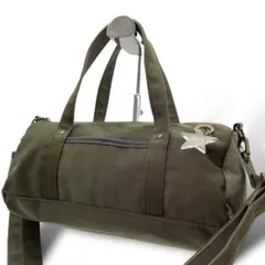 美品 アニエスベーボヤージュ ハンドバッグ 2way キャンバス カーキ スター