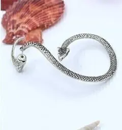 シルバー スネークデザイン ピアス イヤーカフ B2106312