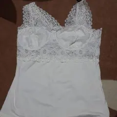 【値下げしました！】ホワイトレースキャミソール