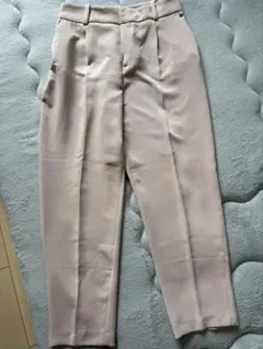 ZARA スラックス パンツ ピンクベージュ L 大きめ