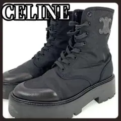 CELINE セリーヌ ブーツ 靴 ブラック トリオンフ ロゴ 厚底 25cmのサムネイル