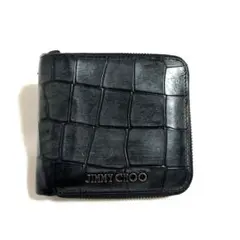 【JIMMY CHOO】二つ折り財布 ラウンドジップ グレー ME36のサムネイル