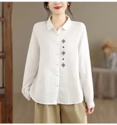 えみおわす リネンキナリ クルタシャツ sizeM - メルカリ