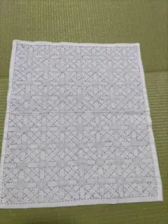 刺し子ふきん　完成品　〈バスケット〉