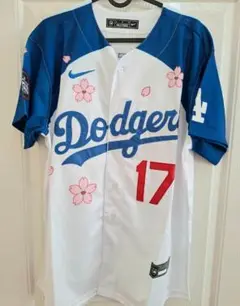 【新品タグ付】大谷翔平 東京シリーズ記念 白×青 ドジャースユニフォーム M
