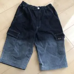 グラデーションデニム カーゴハーフパンツ 160cm キッズ