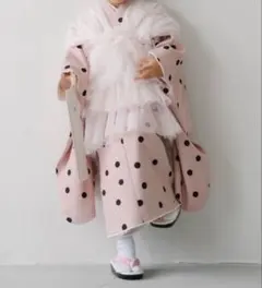 大人気♡ふわふわ白チュール被布 七五三 100〜110cm - メルカリ