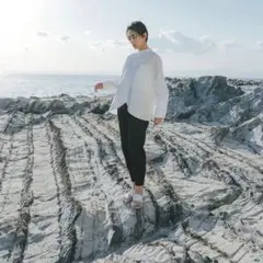 Mila Owen バルーン裾シャツチュニック 白 МL春夏秋 ミラオーウェン 