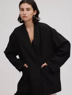 AMERI VINTAGE SMOKE FLOWER SCARF JACKET