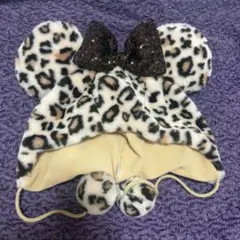 ディズニー ミニー ヒョウ柄 ファンキャップ