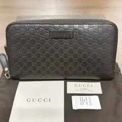 新品同様‼️ グッチ　GUCCI 財布　長財布　マイクロGG ラウンドファスナー